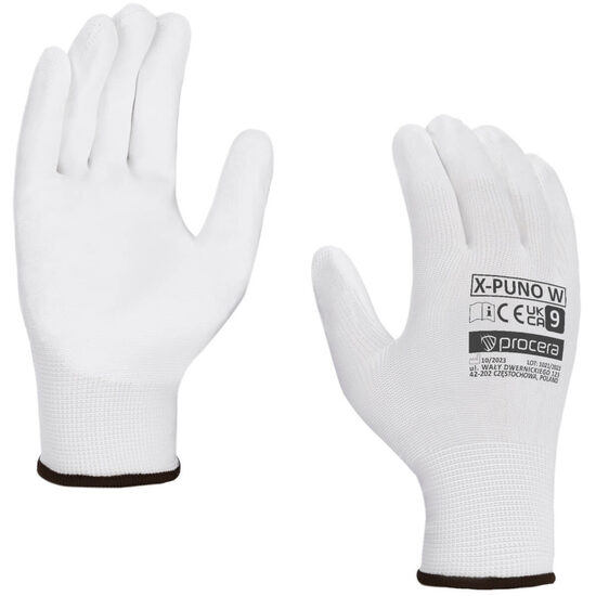 Защитные перчатки с полиуретановым покрытием X-PUNO белые, размер 10 X-PUNO WHITE 10 5902767614948